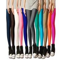 China supplier bulk wholesale women slimming girls shiny polyester leggings