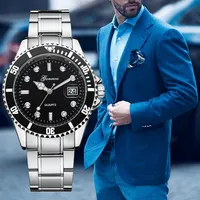 Gonewa Brand 2017 Luxury Famous Men Watch Fashion Calendar Wrist Quartz Watches Alloy Metal Dress Man Clock New Watches