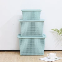 Chinese factory hot selling plastic home storage box container with lid