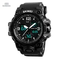 Athletic Watches Hot Jam Tangan Skmei 1155 Analog-Digital Watch Camouflage Army Pupils Wristwatch