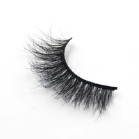 Natural long 100% mink hair eyelash diamond false lashes