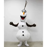 High Quality Party Smiling Olaf Mascot Costume Snowman Adult New Olaf Mascot Costume Fancy Dress Clothing Christmas Party Suit