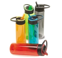 Factory price Food grade BPA free 700ml AS/Tritan plastic water bottle with straw flip lid