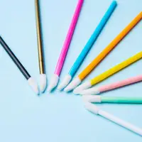 50 Pcs/pack Disposable Makeup Lip Brush Cleaning Pen Lipstick Mascara Wands Brush Cleaning Eyelash Cosmetic Brush