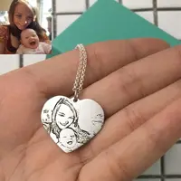 custom picture necklace family photo necklace lovers necklace pendant birthday gift memorial anniversary gift Valentine's