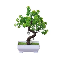 real looking mini artificial flower plant bonsai for table decoration