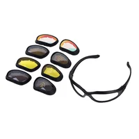 Outdoor sports motorcycling glasses Daisy C 5 military goggles polarized 4 lens kit  war game army sunglasses
