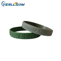 Fashionable Style Customized silicone wristbands with personal logo 1/2inch Embossed Printed Silicone Bracelets For Y062202