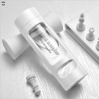 360ml tea infuser drinking double wall borosilicate glass drinking bottle for water with silicone sleeve