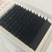 No Shiny Faux Mink Eyelash matte black Russian Volume lashes silk Eyelash Extension