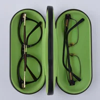 Morglow Leather folding eyeglasses case wholesale double eye glasses case eyewear custom 2019 latest style