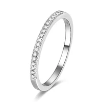 POLIVA Fashion Eternity Band Rhodium Plated Women Jewelry 925 Silver Ring