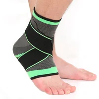 3D Weaving Elastic Nylon Strap Compression Ankle Sleeve With Bandage