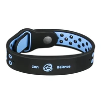 promotional OEM rubber silicone wristband bracelet germanium tourmaline power far infrared ray hologram smart bracelet