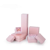 Guorui Free sample Custom Print Logo Necklace Wedding Ring Box Jewelry Packing Box Pink white green black