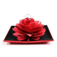 Guorui Top Luxury Smooth Finishing Recycling Paper Plastic Rotation Jewelry Packaging Flower Ring Boxes with Custom Private LOGO