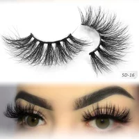 Wholesale Mink Eyelash Private Label 25mm False 3d Mink Eyelashes Vendor 100% Real 3d Natural Mink Eyelash