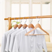 custom logo garment wooden clothes hanger for suit coats hangers