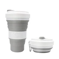 19.5OZ Wholesale Outdoor Collapsible Silicone Folding Reusable Coffee Cup