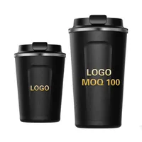 Free sample custom logo leak proof vacuum double wall thermal resusable stainless steel coffee mug office coffe cup metal