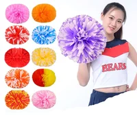 32cm not dying reusable matt solid color Cheering Squad Spirited Fun Cheerleading Kit stick handle Cheer Pom Poms
