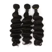 Wholesale virgin Brazilian hair weave  loose deep wave bundles 100% remy  Natural color Indian hair