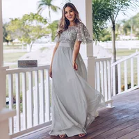 Ever-Pretty Elegant O-Neck Embroidery Evening Dresses For Women