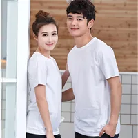 100% cotton O neck cheap quality blank custom logo printing couple tee shirt t shirt for women and man