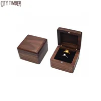 High grade wood jewelry ring box for wedding gift