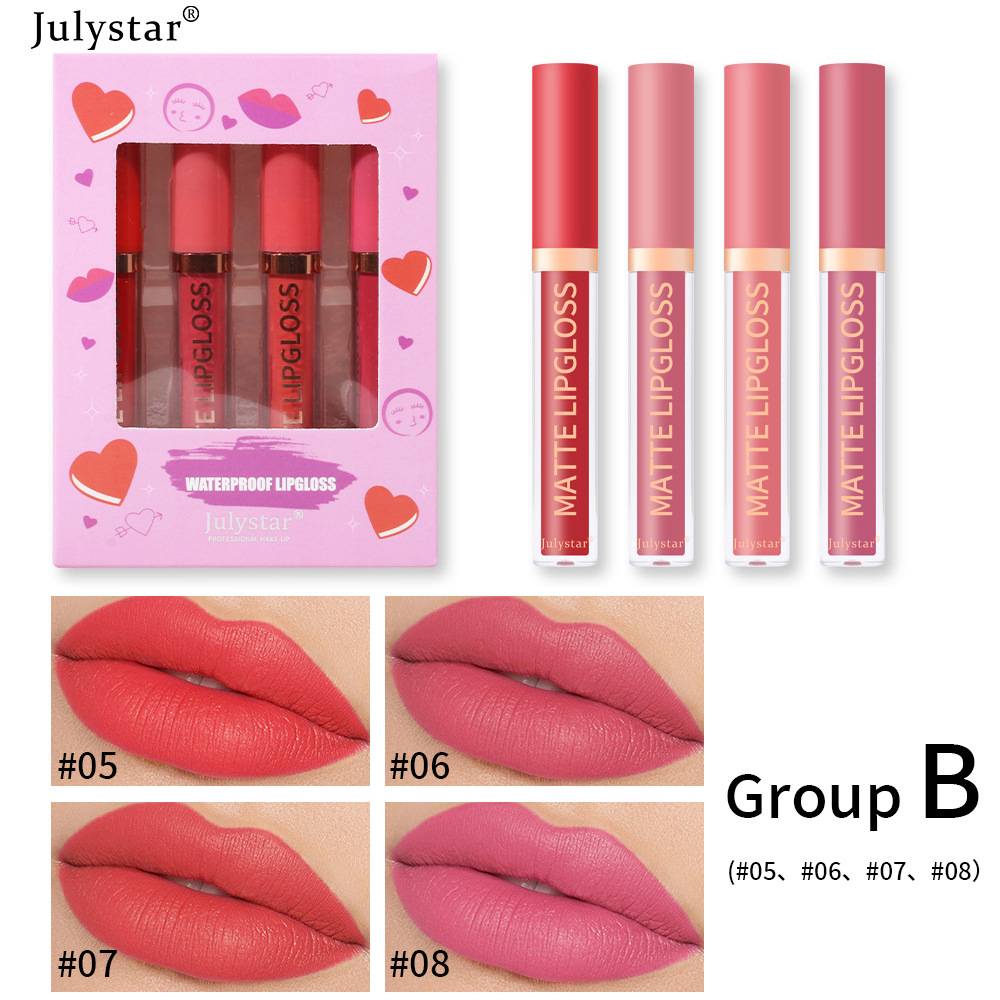 European & American cosmetics: water-gloss lip glaze, non-fading.