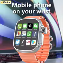 100% Original DW99 S9 Ultra Smartwatch 4G Android 180° Rotating camera WiFi GPS SIM card 2.2 Inch Amoled Play Store Smart Watch