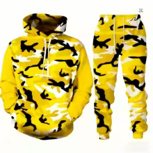 2026 Camouflage Hoodie Two Piece Hoodie Pant Sets Santa Claus 3d Print Set Men Women Fashion Hoodie+Pant Jogging Suits