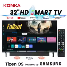 KONKA 32" Smart TV Tizen OS Powered By SAMSUNG Built-in 30W Soundbar HDR10 V-Max Display Theater Audio Dynamic Sound 1Y Warranty