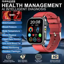 2026 New 650nm Laser Therapy Health Smartwatch Men ECG Blood Pressure Lipid Uric Acid Bluetooth Call Smart Watch For Android IOS