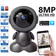 8MP Wifi Surveillance Robot Camera PTZ Security Baby Monitor Two Way Audio Color Night Vision AI Smart Tracking Home IP Cameras
