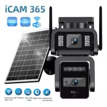 Dual Lens Solar Camera WIFI Security Outdoor Surveillance Camera Solar Panel with Battery CCTV security PZT IP cameras
