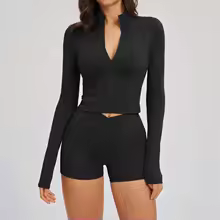 Spring Sports Suit Nude Feel Zipper Jacket Fashion Casual Shorts Set Fitness Running Woman Sports Sets Sportswear Woman Gym