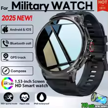 2025 New Military GPS V69 Smart Watch Men 1.85 inch 710 mAh Heart Rate GPS Sports IP68 Waterproof Bluetooth Talk Smartwatch Man