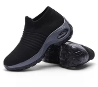 Top Rated Cross-Border E-Commerce Yoga Style Ladies  Knitting Running Shoes Slip on Casual sneakers