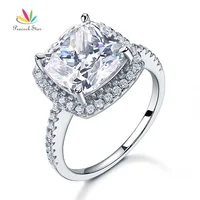 5 Ct Cushion Cut Wedding Anniversary Engagement Ring 925 Sterling Silver Wedding Jewelry Accept Drop Shipping