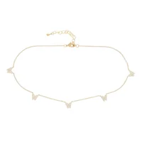 LOZRUNVE Custom 925 Silver Jewelry Butterfly Charm Necklace Choker