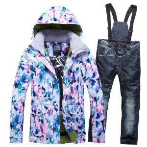 Windproof Waterproof Ski Suit for Women - Single and Double Boarding