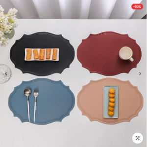 Faux Leather Placemats for Dinner Table