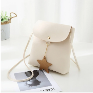 Star Decorational Flap Faux Leather Shoulder Bags Crossbody Bag Phone Bag For Women