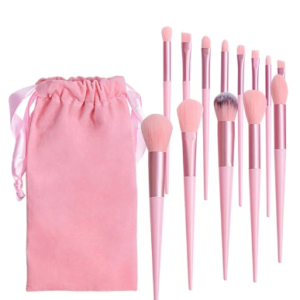 13pcs Two Tone Portable Makeup Brush Set Eye Shadow Powder Blusher Brush Girl Beauty Cosmetic Brush Makeup Tools Storage Bag