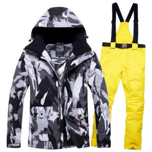 Windproof Waterproof Couple Ski Suit - Warm Breathable Jacket & Pants