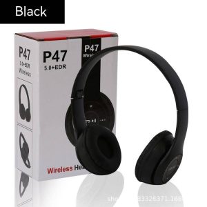 P47 cross-border explosive bluetooth headset with head-mounted heavy bass music headset 5.0 foldable wireless bluetooth headset