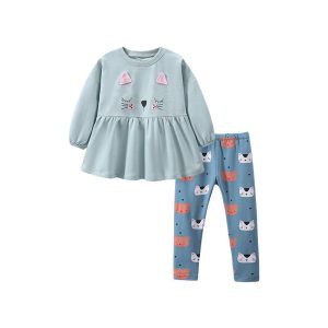 Little maven girls autumn sweater suit children's long-sleeved cotton suit European and American casual trousers suit