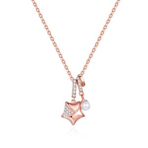 S925 Sterling silver Star necklace collarbone chain