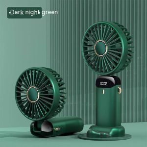 2023 new usb handheld fan mini portable student small fan digital display folding aromatherapy small electric fan